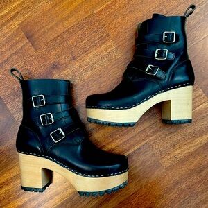 Sweedish Hasbeens platform clog boots